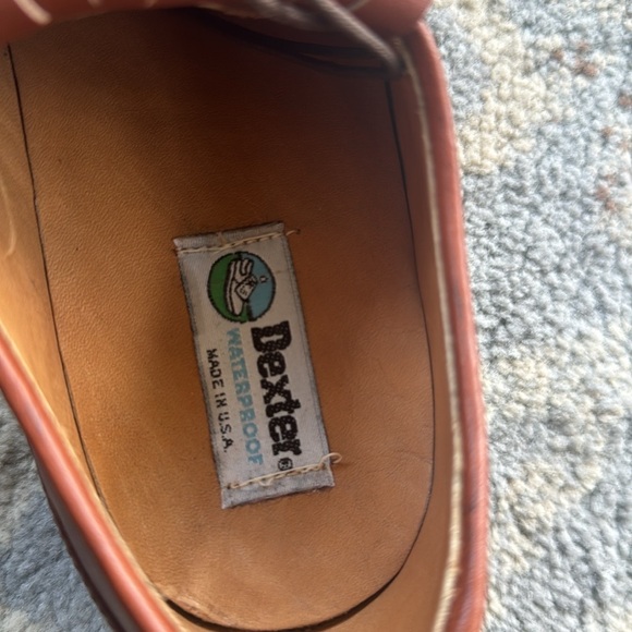 Vintage Dexter Men’s Golf Shoes Spikes Kiltie Leather Brown 8.5 - Picture 9 of 12